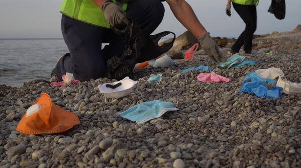 PPE Waste Beach